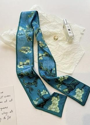 Сатинова стрічка твіллі на сумку для волосся на шию шарфик платок косинка хустка аксессуар