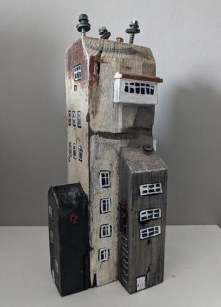 Декоративный деревянный домик, статуэтка