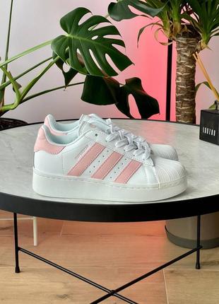 Женские кроссовки adidas superstar xlg pink clear