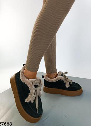 Черные женские зимние сноубы ботинки ботинки из натуральной замши замшевые зимние ботинки ботинки