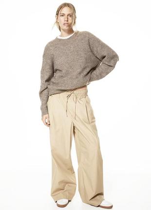 Теплый мягкий свитер оверсайз с шерстью от h&m