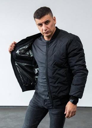 Термо зимній чоловічий бомбер!супер теплий!з відстежним капюшоном!