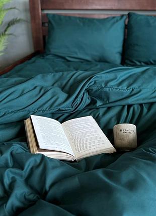 Смарагдова білизна постільна однотонна полісатин