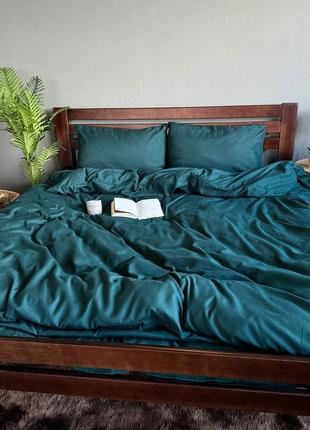 Смарагдова білизна постільна однотонна полісатин