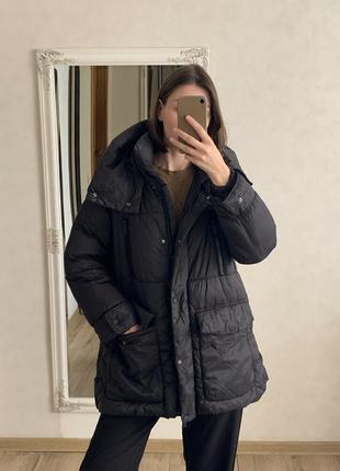 Куртка зимняя zara с капюшоном