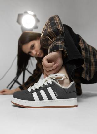 Женские кроссовки campus winter grey 4 нп4890