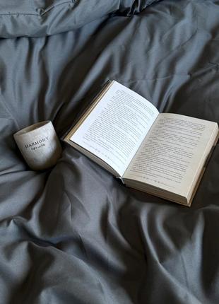 Графитовое белье постельное однотонное полисатин серый комплкт белья для кровати