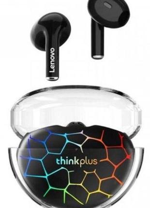 Гарнитура - наушники беспроводные lenovo lp80 pro rgb подсветка черные