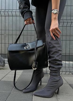 Брендовая сумка в стиле balenciaga rodeo в черном цвете