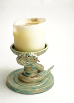 Керамический подсвечник змея подсвечник ceramic candle holder