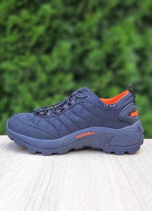 Чоловічі кросівки merrell ice cup moc чорні з помаранчевим