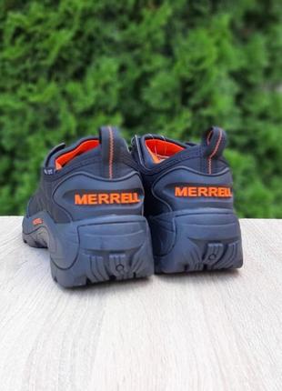 Чоловічі кросівки merrell ice cup moc чорні з помаранчевим
