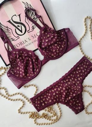 Комплект мягкий бюстгальтер бесшовники бесшовные трусики victoria’s secret xs s 34 36 75b 34b подарок для женщины девушки