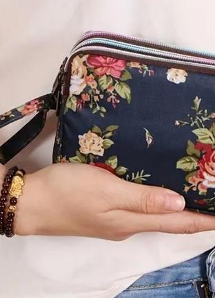 Косметичка, пенал, кошелек, сумочка, клатч с цветочным принтом
