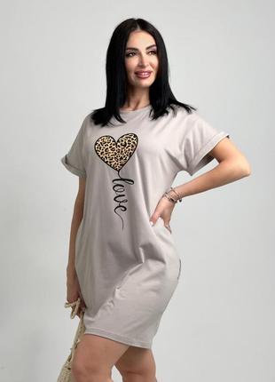 Жіноча літня сукня з малюнком з кишенями з бавовни5 фото