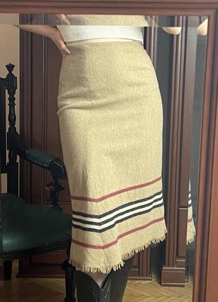 Спідниця міді вовняна burberry