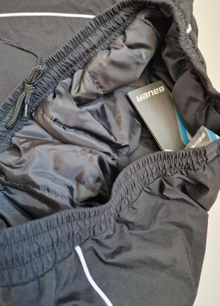 Чоловічі  зимові лижні теплі штани bauer вітрозахисні водозахісні спортивні штани зимові чорні5 фото