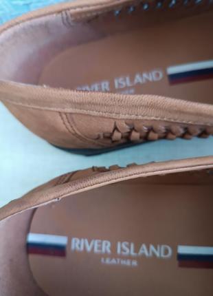 Шикарные мужские туфли лоферы из плетеной кожи бренда river island.6 фото
