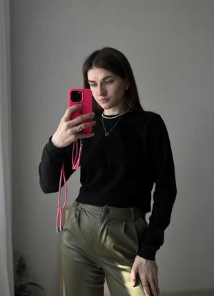 Світшот жіночий чорний н&м h&m кофта чорна