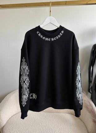 Брендовый свитшот в стиле chrome hearts унисекс