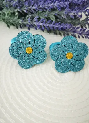 Прикраси для волосся ручної роботи блакитні квіти