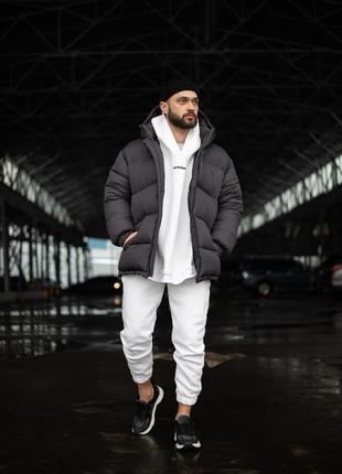 Зимний пуховик "heat" серыйм