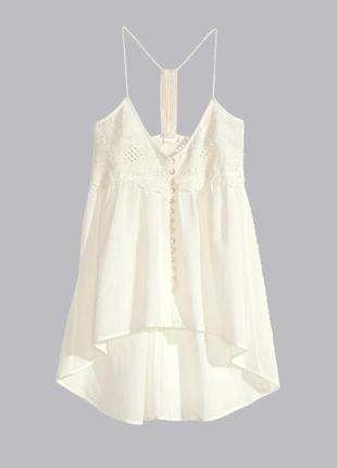 Шикарний топ із прошви h&m embroidered cotton top — m