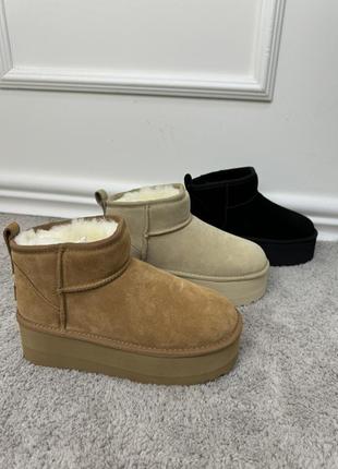 Ugg classic ultra mini женские угги на платформе