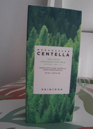 Солнцезащитное молочко для проблемной кожи skin 1004 madagascar centella tea-trica soothing sun milk