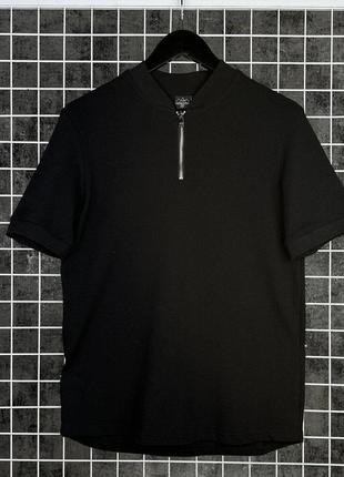 Мужская футболка поло черная pobedov nexus
