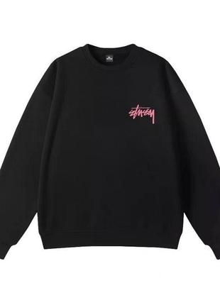 Свитшот stussy, черный белый, m-l