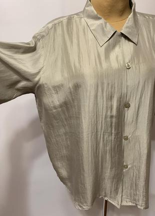 Вінтажна блуза/сорока із шовку,великий розмір2 фото