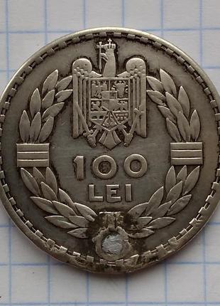 Румунія 100 леїв, 1932 г, срібло2 фото