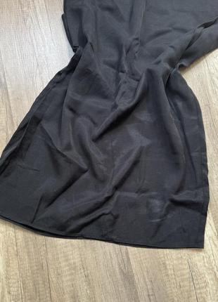 Шикарное новое прямое черное мини платье лиоцелл zara, p.s/m4 фото