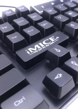 Клавіатура дротова миша дротова комплект imice km-6806 фото