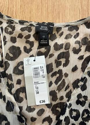 Легенька блуза в леопардовий принт з широкими рукавами2 фото