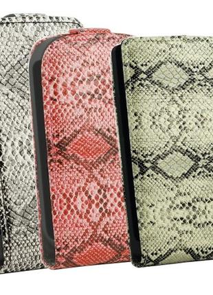 Чехол-флип для samsung i9190 / i9192 белая змея