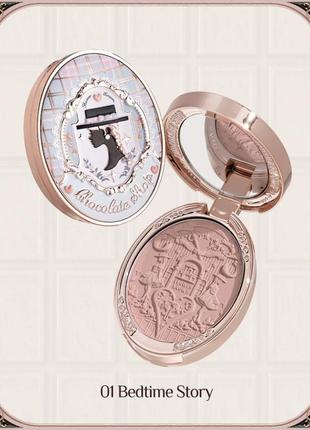 Румʼяна flower knows chocolate wonder-shop embossed blush 01 bedtime story