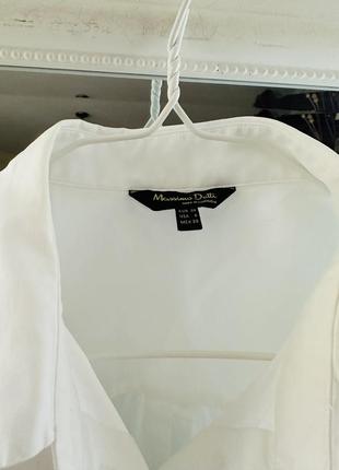 Коттоновая женская рубашка решетка massimo dutti6 фото