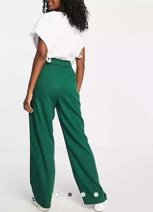 Зеленые свободные брюки широкого кроя stradivarius