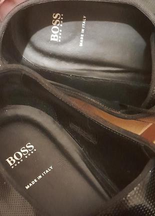 Кожаные туфли лак бренд hugo boss