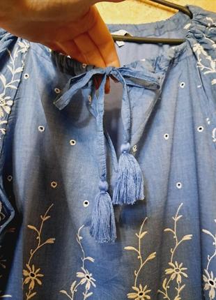 Коттоновая блуза с вышивкой2 фото