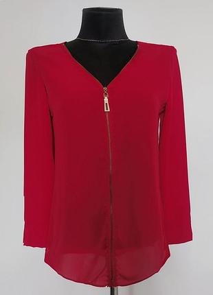 Суперцена 1bl009 стильная блузка рубашка. замочек. новая, р-ры 42-48