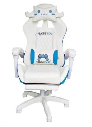 Обертове ігрове крісло bunny gamer з підставкою для ніг kids zone ko27n