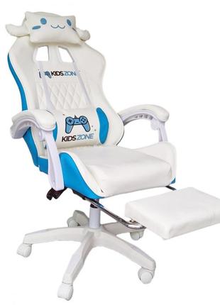 Обертове ігрове крісло bunny gamer з підставкою для ніг kids zone ko27n