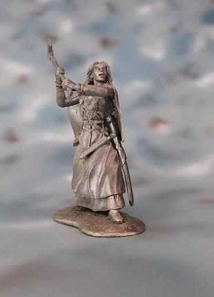 Сувенир фигурка статуэтка металл сплав олово войн викинг топор девуушка