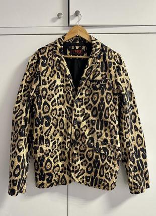 Пиджак жакет в леопардовый принт