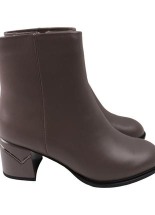 Ботильйони жіночі vidorcci асфальт натуральна шкіра, 36