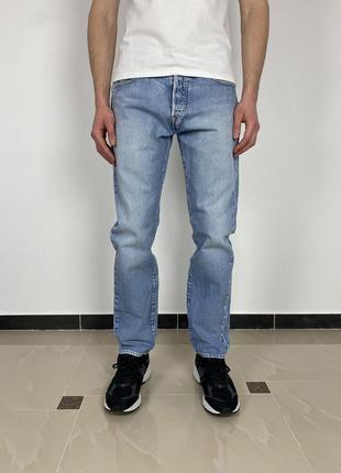 Levi's 501 premium оригинальные мужские джинсы washed blue jeans pants