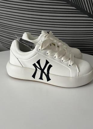 🔥 трендовые актуальные кожаные кроссовки mlb new york yankees 💰